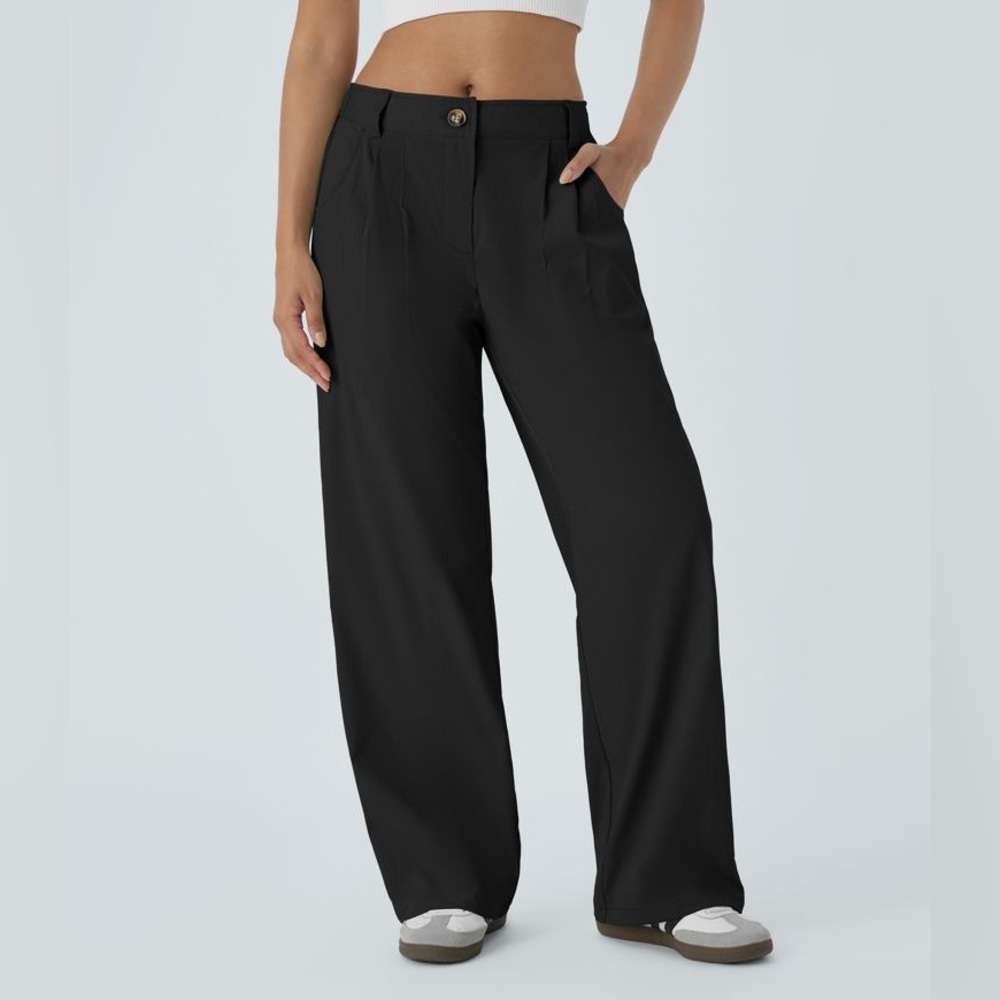Women's Black Wide-Leg Pants